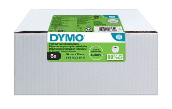 Dymo Dymo LabelWriter štítky veterinární 70 x 54mm, 6x400ks, 2187328
