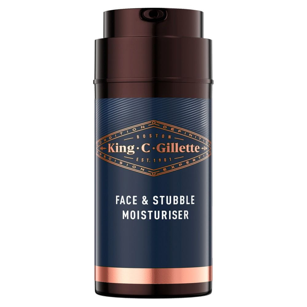 Levně Gillette King.C.Gillette Face & Stubble Moisturizer pro muže 100 ml