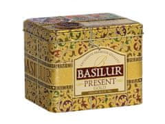 Basilur BASILUR Present Gold - černý sypaný čaj v ozdobné dóze, vánoční čaj 100g x3