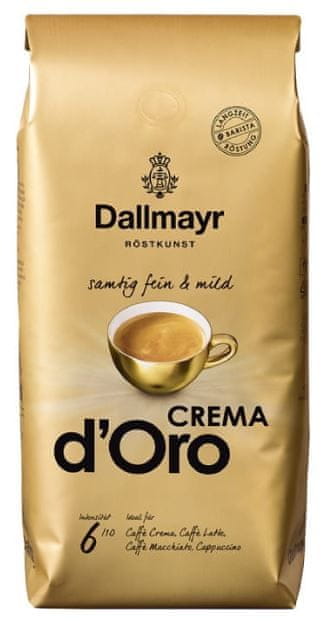 Levně Dallmayr créma d'Oro zrnková káva 1 kg