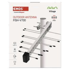 Emos Anténa univerzální VILLAGE FISH–V700, DVB-T2, filtr LTE/4G/5G