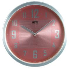 MPM QUALITY Designové kovové hodiny E04.2825, světle modrá