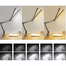 Izoksis 23080 Multifunkční nastavitelná stolní lampa 168 LED, 24W, 3200-6000k, černá
