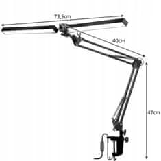 Izoksis 23080 Multifunkční nastavitelná stolní lampa 168 LED, 24W, 3200-6000k, černá