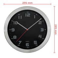 MPM QUALITY Designové kovové hodiny Melange, černá/stříbrná