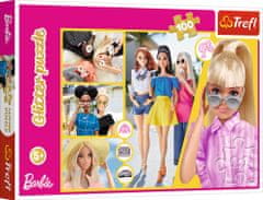 Trefl Třpytivé puzzle Barbie 100 dílků