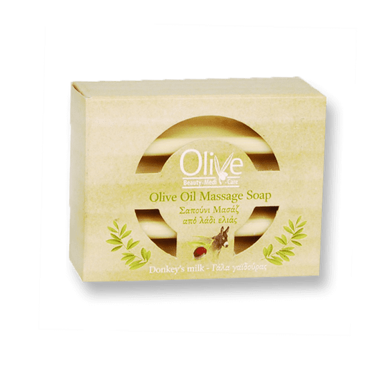 Minoan Life Olivové Masážní mýdlo Oslí mléko 100 g