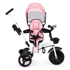EcoToys Dětská tříkolka - kočárek IV růžová