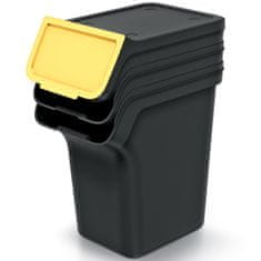 nabbi Odpadkový koš na tříděný odpad (3 ks) NPW20S3 20 l - černá