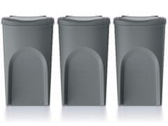 nabbi Odpadkový koš na tříděný odpad (3 ks) IKWB35S3 35 l - šedý kámen