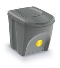 nabbi Odpadkový koš na tříděný odpad (3 ks) IKWB25S3 25 l - šedý kámen