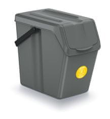 nabbi Odpadkový koš na tříděný odpad (3 ks) ISWB25S3 25 l - šedý kámen