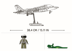 Sluban Army Model Bricks M38-B1186 Neviditelný letoun J-35 s kovovým povlakem M38-B1186