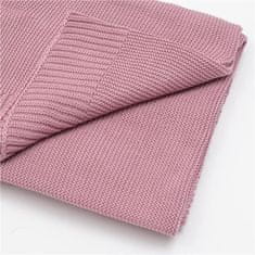 NEW BABY Bambusová pletená deka 100x80 cm pink