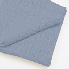 NEW BABY Bambusová pletená deka se vzorem 100x80 cm blue