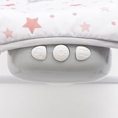 Baby Mix Multifunkční houpací lehátko pro miminko hvězdičky růžové
