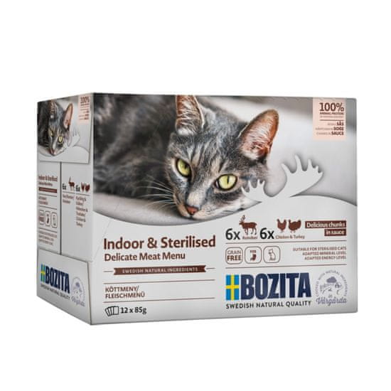 Bozita Cat Indoor &amp; Sterilised, kapsa 85 g (12 pack)