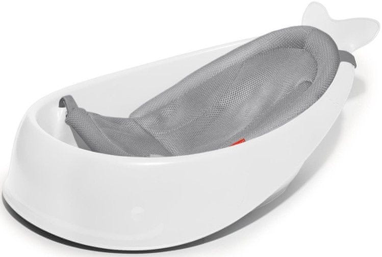 Levně Skip hop Vanička s ergonomickou podložkou Moby 3 fázová bílá