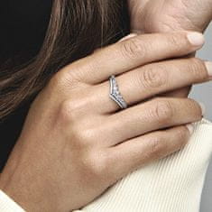 Pandora Třpytivý stříbrný prsten se zirkony Timeless 192320C01 (Obvod 52 mm)