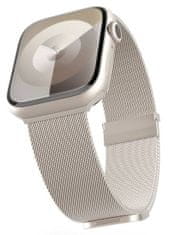 EPICO Milanese+ pásek pro Apple Watch 38/40/41mm - hvězdně bílý