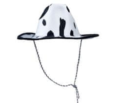 Guirca Dámský kovbojský klobouk bílo-černý