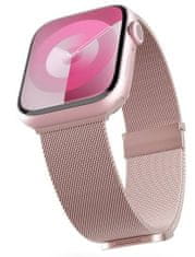 EPICO Milanese+ pásek pro Apple Watch 42/44/45/49mm - růžově zlatý