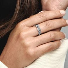 Pandora Stříbrný prsten s maceškami 190786C01 (Obvod 50 mm)
