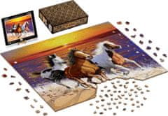 Wooden city Dřevěné puzzle Divocí koně na pláži 2v1, 4000 dílků