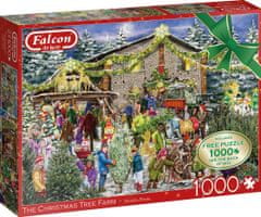 Puzzle Farma s vánočními stromky 2x1000 dílků