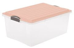 Rotho úložný box COMPACT 38L - růžová