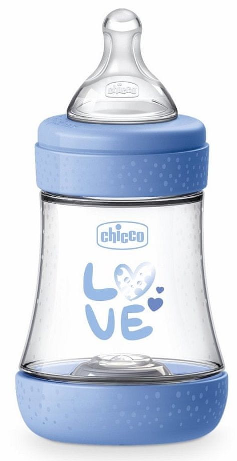Chicco Lahev kojenecká Perfect5 silikon 150 ml modrá