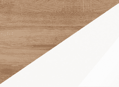Meblocross Šatní skříň Grand - sonoma světla / bílý lesk