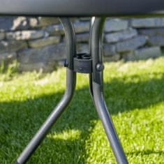 KONDELA Zahradní příruční stolek Habir - černá