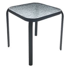KONDELA Zahradní příruční stolek Ramol - černá