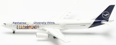 Herpa Airbus A330-343, Lufthansa ""Fanhansa - Diversity Wins", Zwickau"", Německo, 1/500