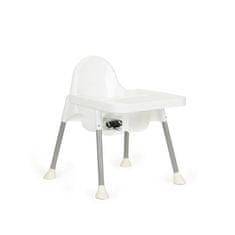 EcoToys Dětská jídelní židlička 2v1 CLASSIC bílá