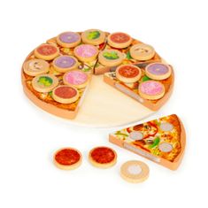 EcoToys Dřevěná krájecí pizza PEPE