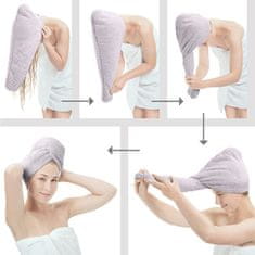 Rychleschnoucí ručník na vlasy WrapSha Purple