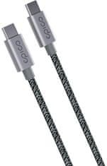 EPICO kabel USB-C, opletený, 240W, 2m, šedá