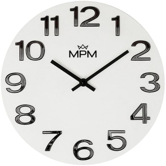 MPM QUALITY Dřevěné designové hodiny MPM Timber Simplicity