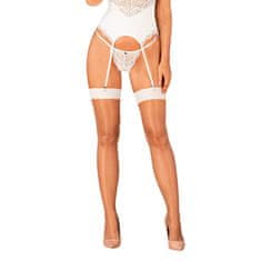 Obsessive Dámské punčochy bílé (S814 stockings) - velikost S/M