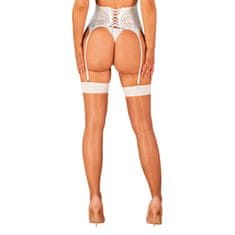 Obsessive Dámské punčochy bílé (S814 stockings) - velikost S/M