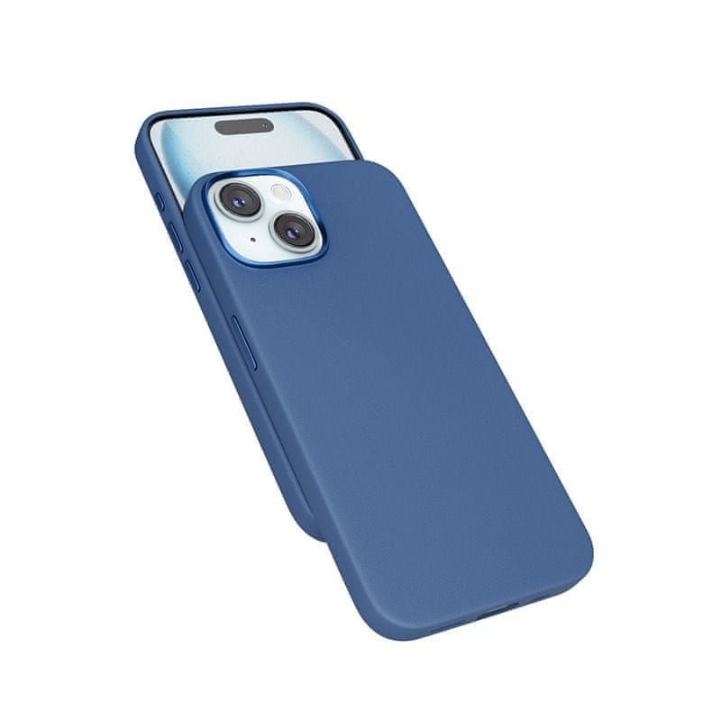Levně EPICO Mag+ kožený kryt iPhone 15 81110131600001 - modrý