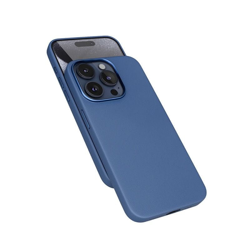 Levně EPICO Mag+ kožený kryt iPhone 15 Pro 81310131600001 - modrý