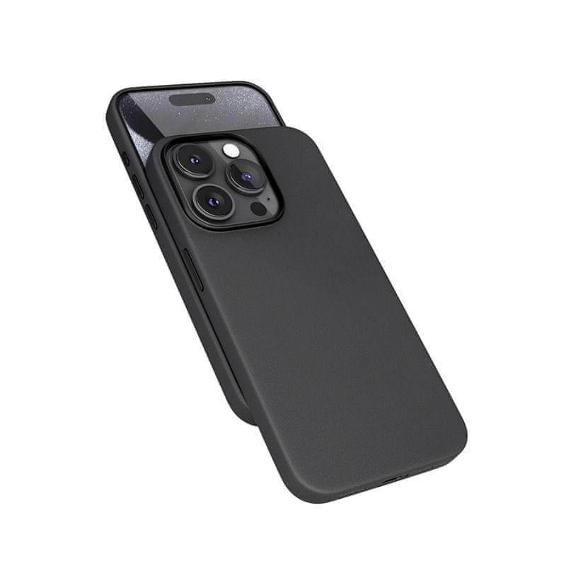 Levně EPICO Mag+ kožený kryt iPhone 15 Pro Max - černý