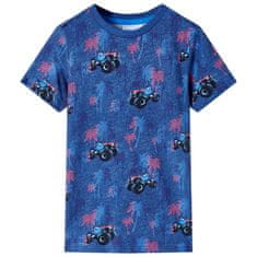 shumee Dětské tričko Monster truck tmavě modré melange 104