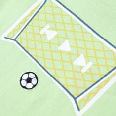 Vidaxl Dětské tričko Fotbalová branka limetkové 116