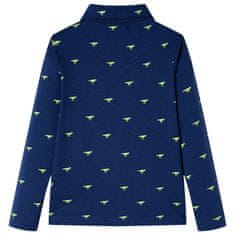 Vidaxl Dětská košile potisk s dinosaury námořnická modrá 104