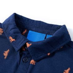 Vidaxl Dětská košile potisk se psy námořnická modrá 104