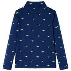 Vidaxl Dětská košile potisk s dinosaury námořnická modrá 140
